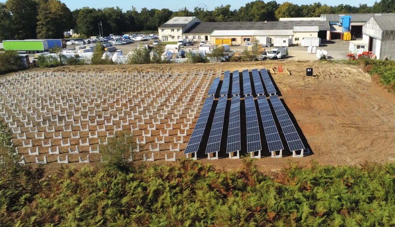 chantier photovoltaïque en cours Maisadour